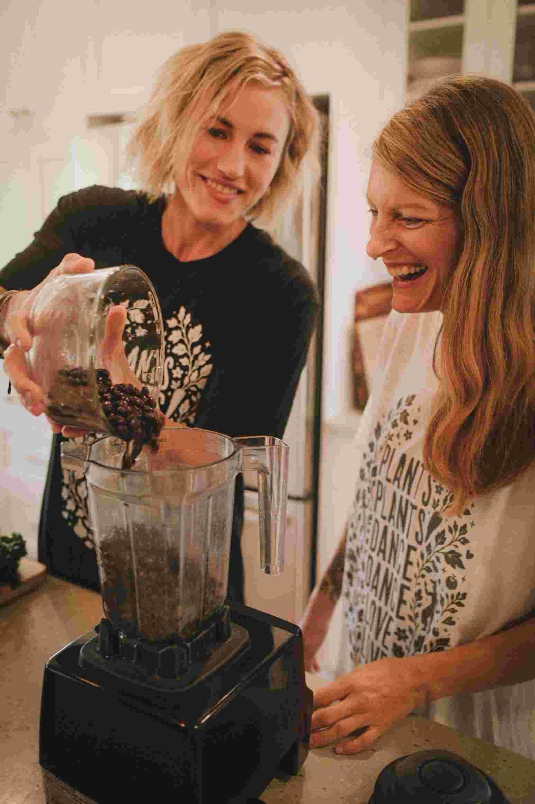 Danielle preparing a plant based recipe with a participant