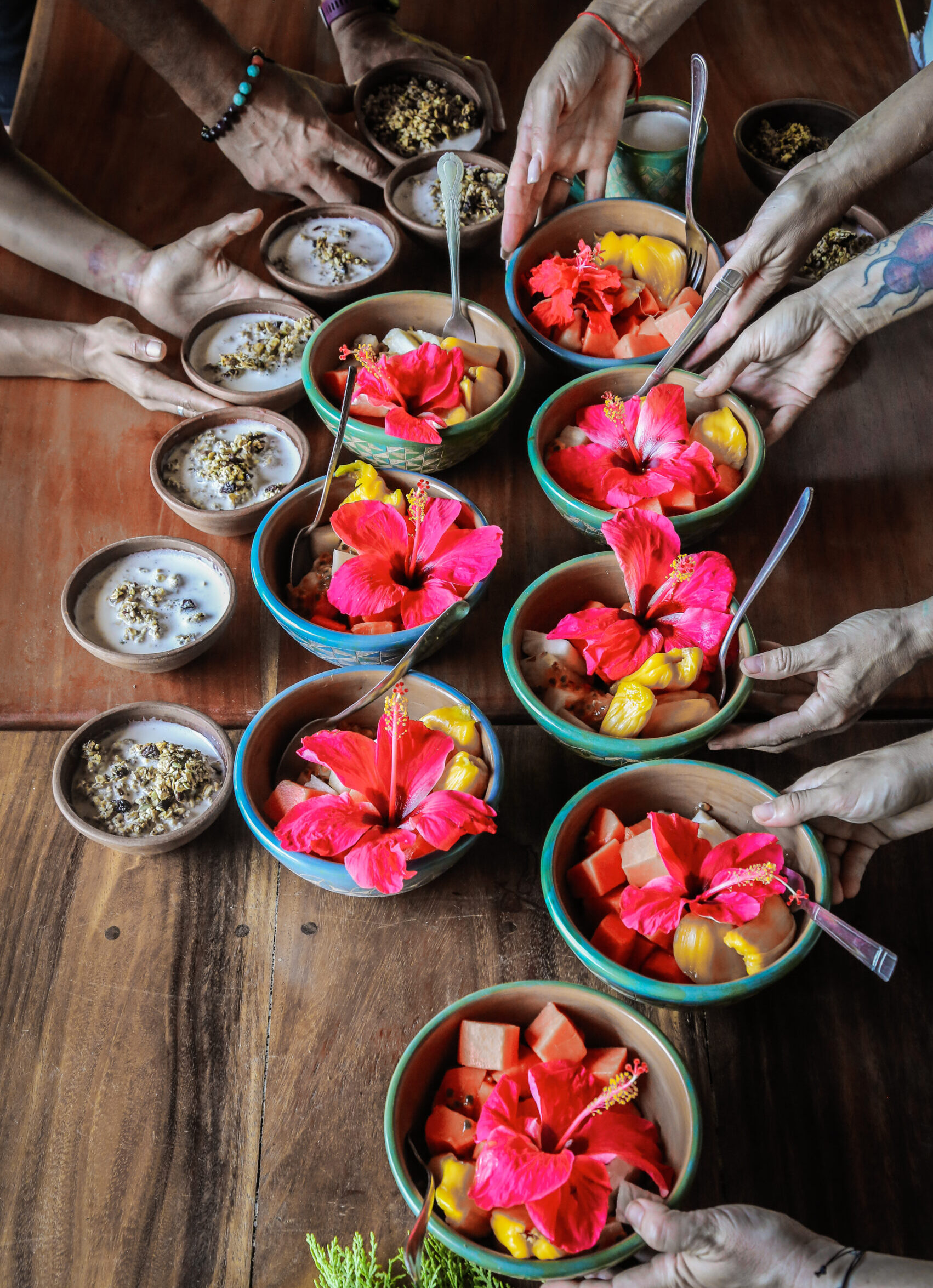 Pachavega participant preparing vibrant plant-based food